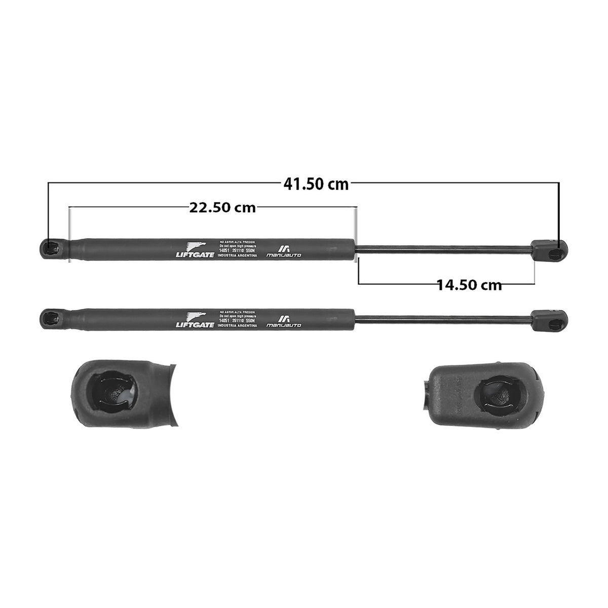 Amort. 5ta Puerta Tras. 2 Pzas Renault Duster 2010-2017 – vista 1