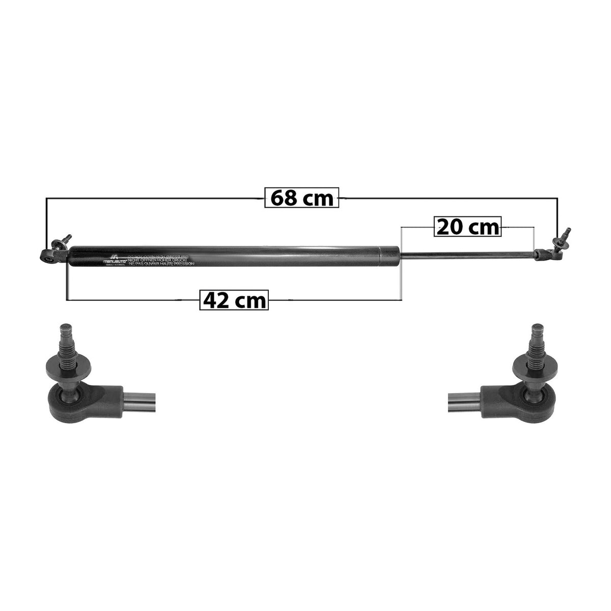 Amortiguador 5ta Puerta Dodge Caravan / Chrysler Voyager 1996-2000 – vista 1